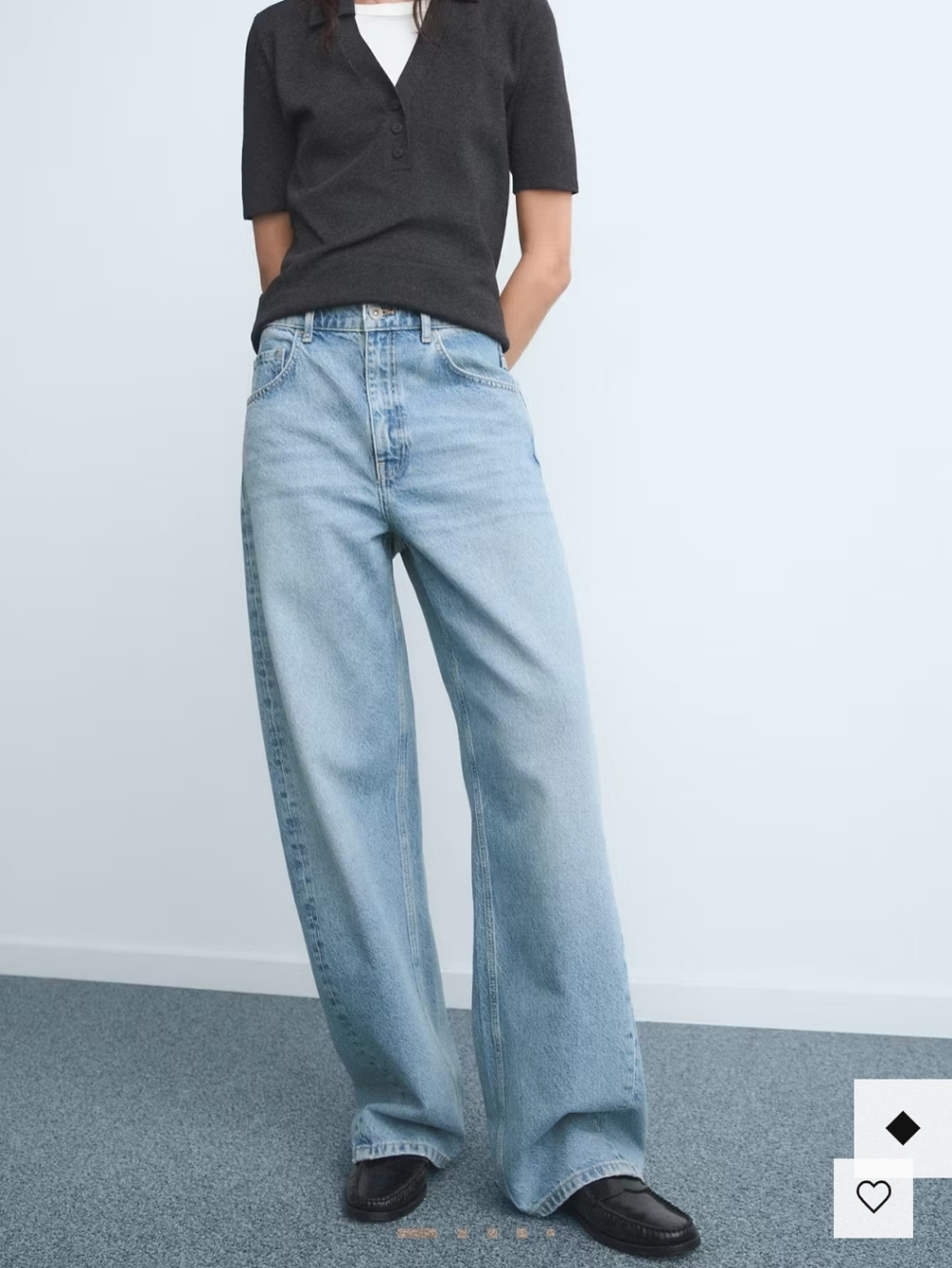 Mango Mid-Rise Barrel Jean In Medium Blue